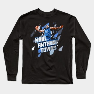 Karl Anthony Towns Artwork Long Sleeve T-Shirt